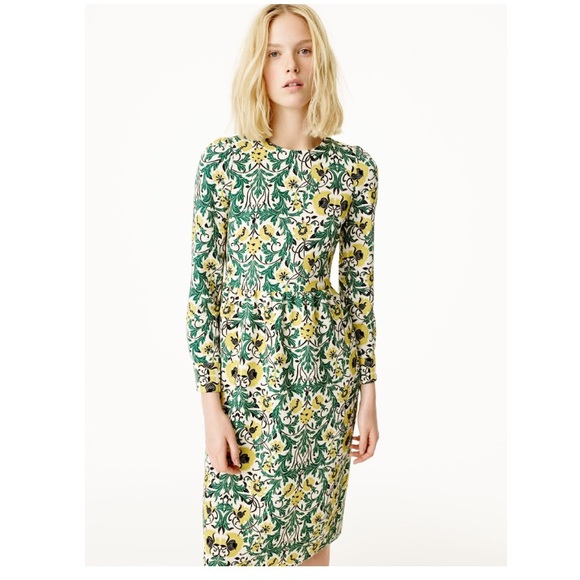 green dress with yellow flowers